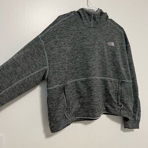 The North Face Charcoal Heather Cropped Hoodie